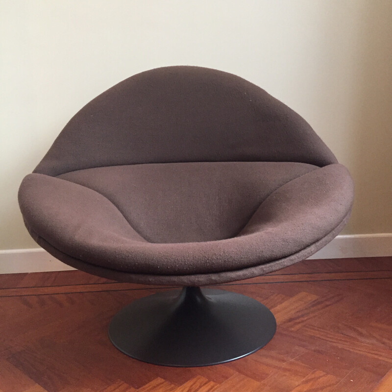 Artifort "F553" brown lounge chair, Pierre PAULIN - 1960s