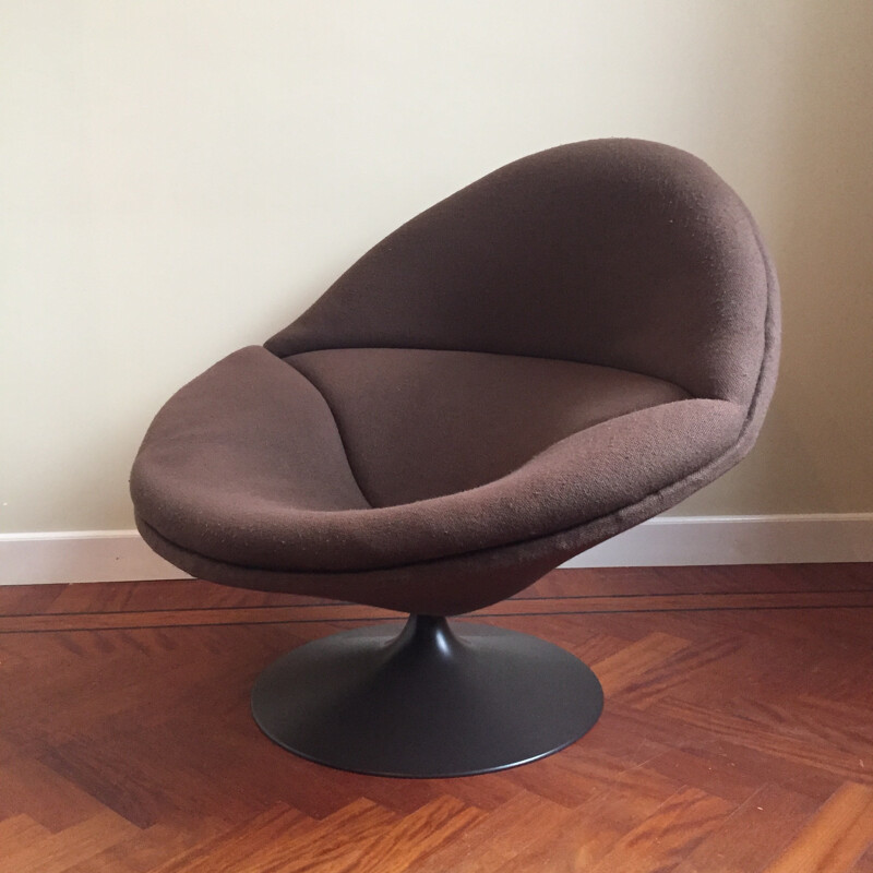 Artifort "F553" brown lounge chair, Pierre PAULIN - 1960s