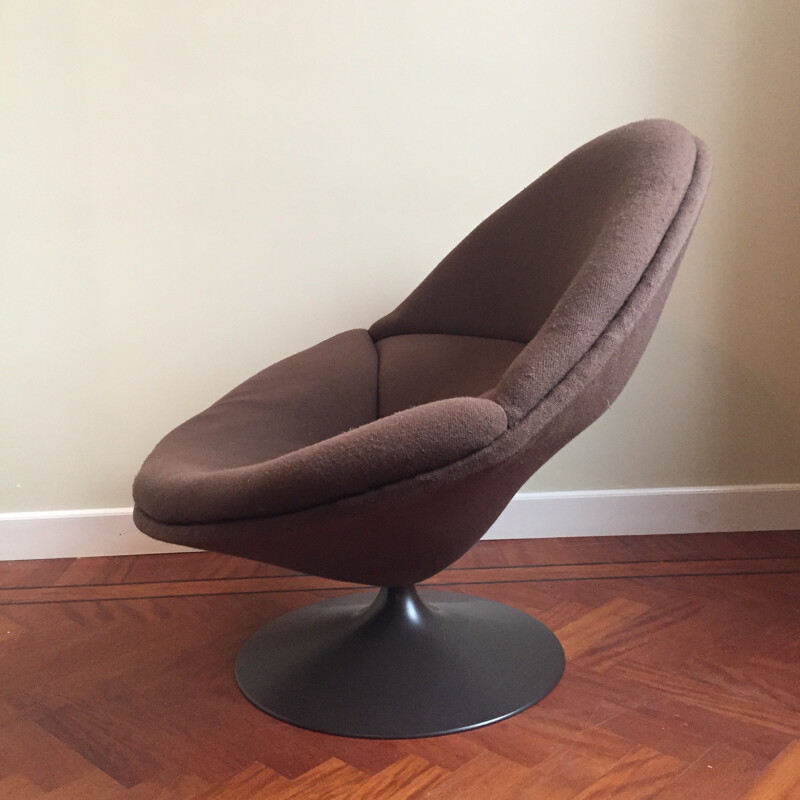 Artifort "F553" brown lounge chair, Pierre PAULIN - 1960s