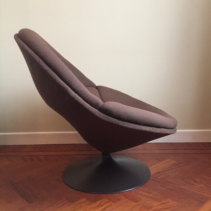 Artifort "F553" brown lounge chair, Pierre PAULIN - 1960s