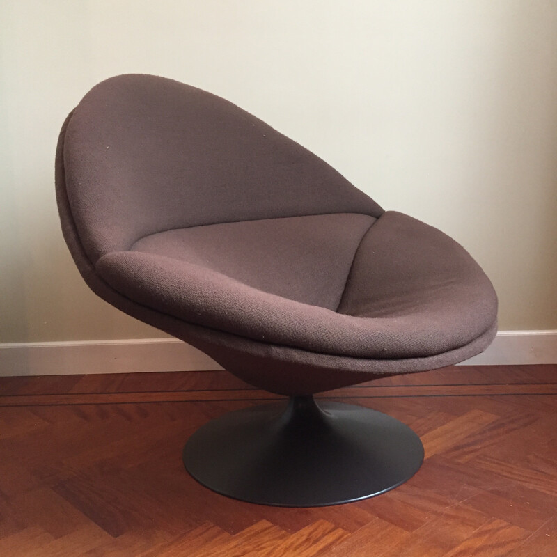 Artifort "F553" brown lounge chair, Pierre PAULIN - 1960s