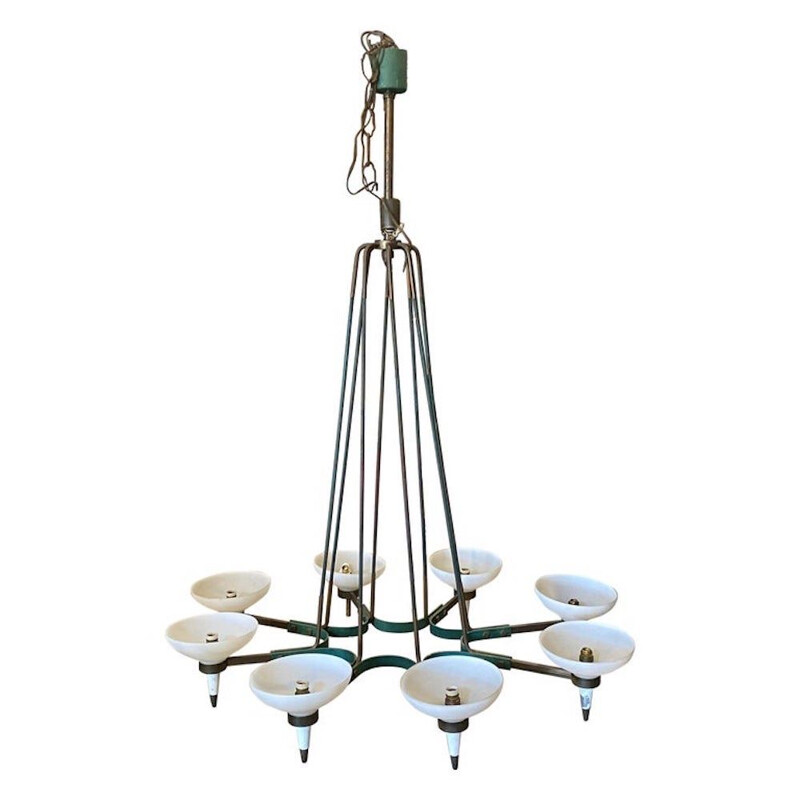 Mid-century oval chandelier, Italy 1950s