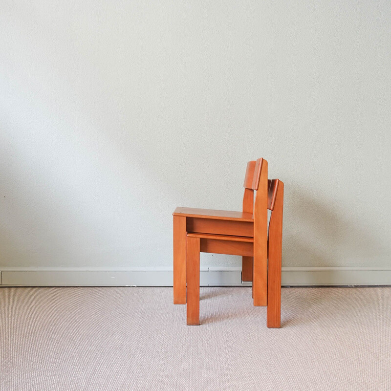 Pair of vintage school chairs Sena by António Sena da Silva for Móveis Olaio, 1972