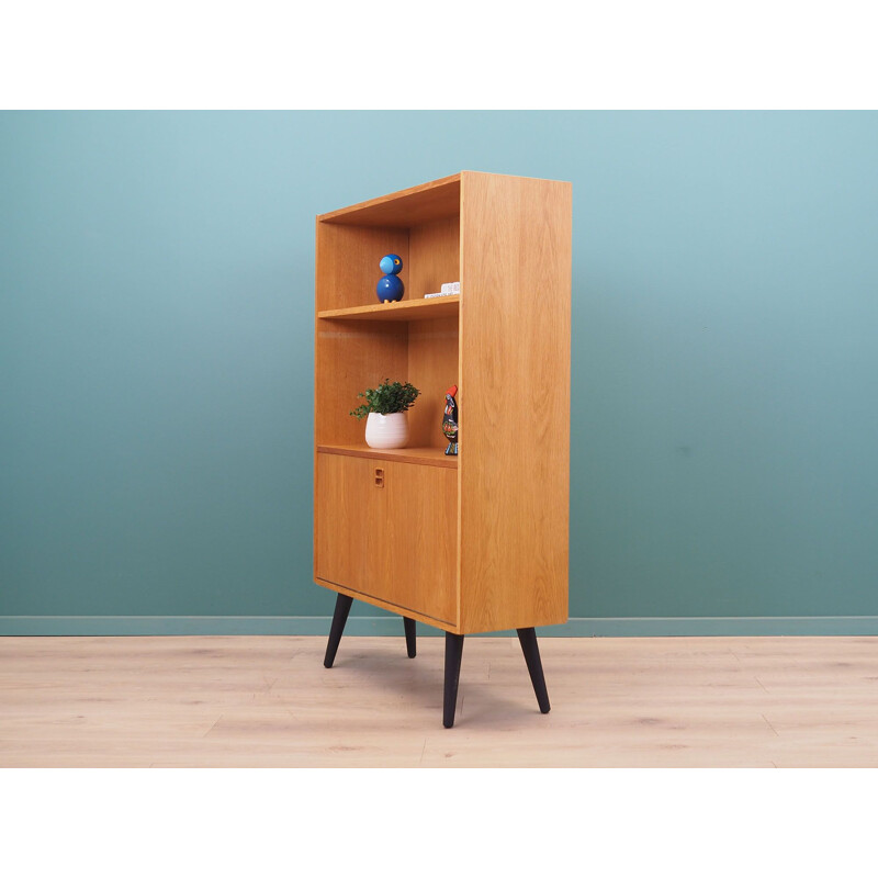 Vintage ash wood bookcase, Denmark 1970