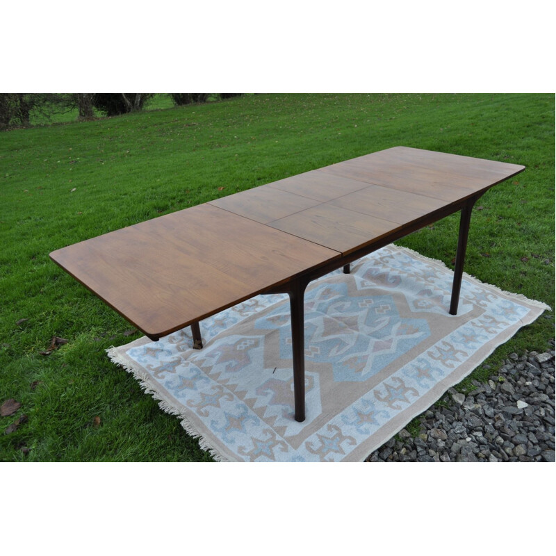 Table vintage à rallonge en teck par Tom Robertson pour A.H. McIntosh, Écosse 1960