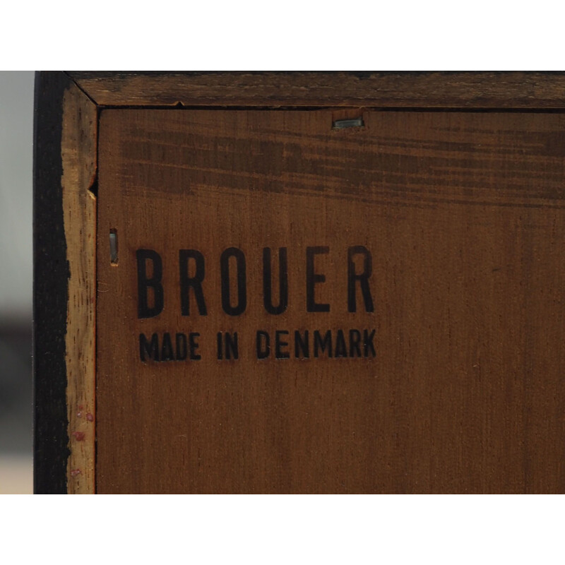 Rosewood vintage Danish bookcase by Brouer Møbelfabrik, 1970s
