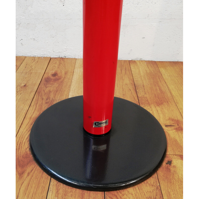 Vintage coat rack "Caimi" in red metal, Italy