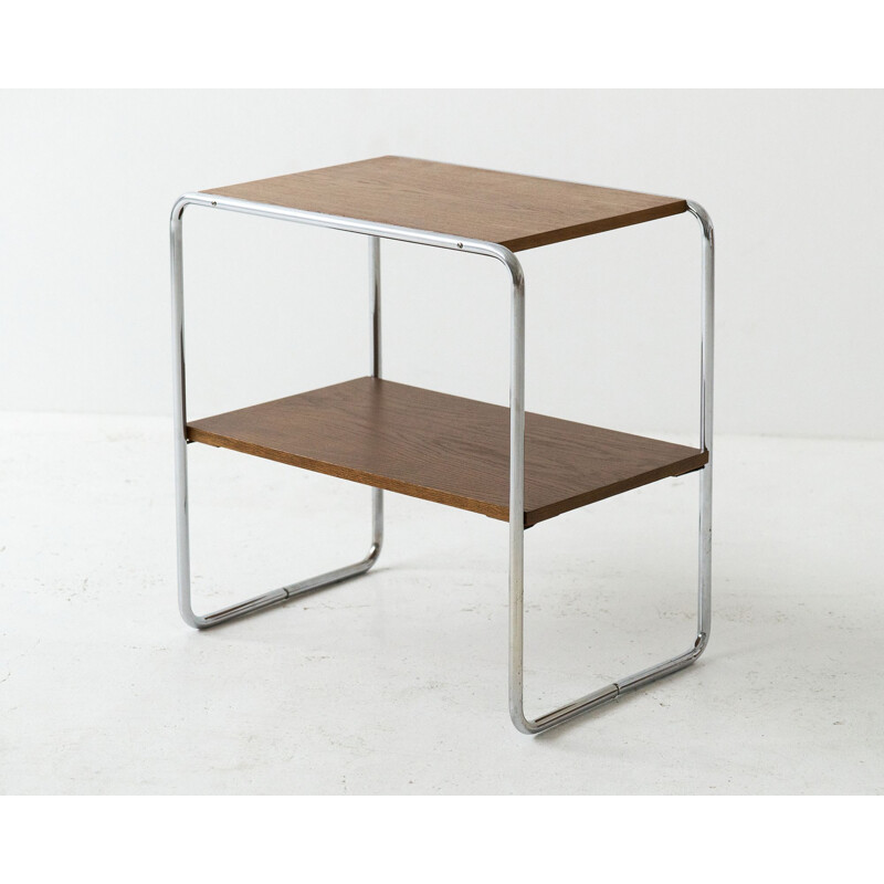 Mesa auxiliar vintage de madera modelo B12 de Marcel Breuer para Thonet, 1930