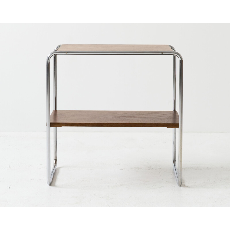 Mesa auxiliar vintage de madera modelo B12 de Marcel Breuer para Thonet, 1930