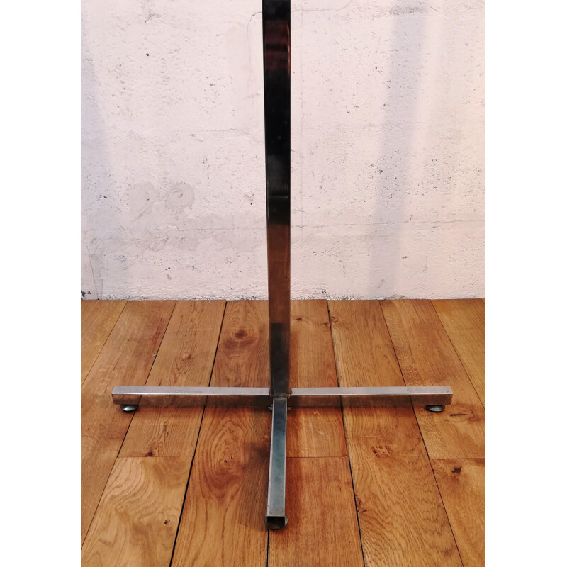 Vintage industrial metal and plastic coat rack