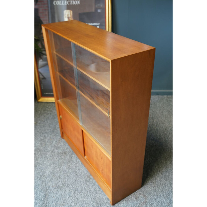 Mid century glass and teak display cabinet by Herbert Gibbs, 1960s