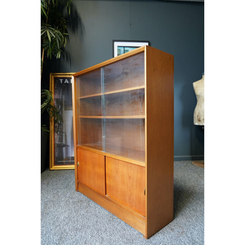 Mid century glass and teak display cabinet by Herbert Gibbs, 1960s