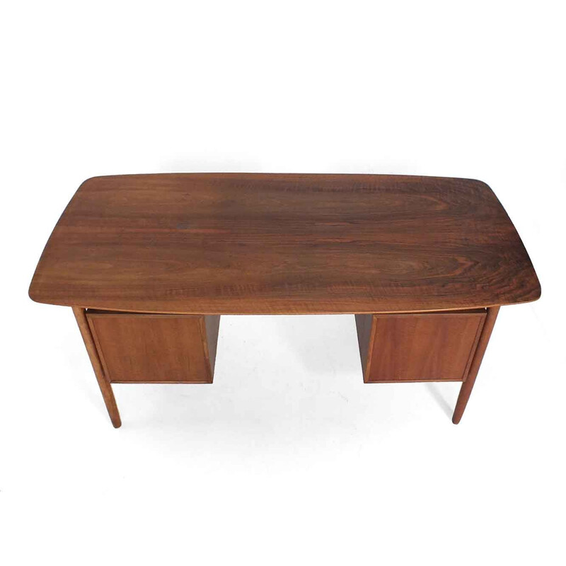 Walnut vintage desk by William Watting for Fristho, 1950s