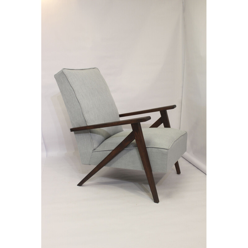 Scandinavian vintage beechwood armchair, 1960