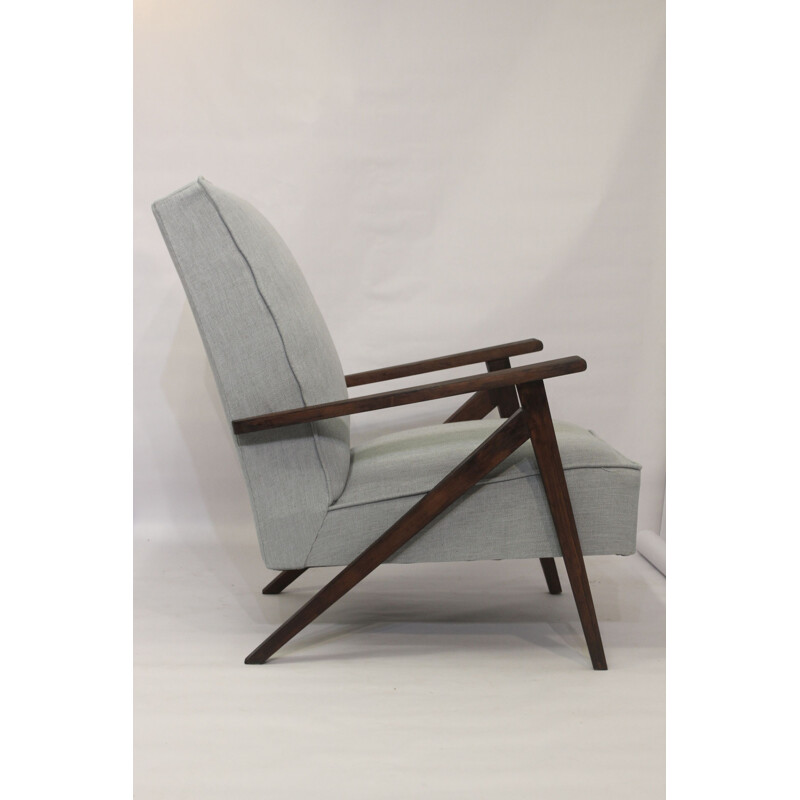 Scandinavian vintage beechwood armchair, 1960