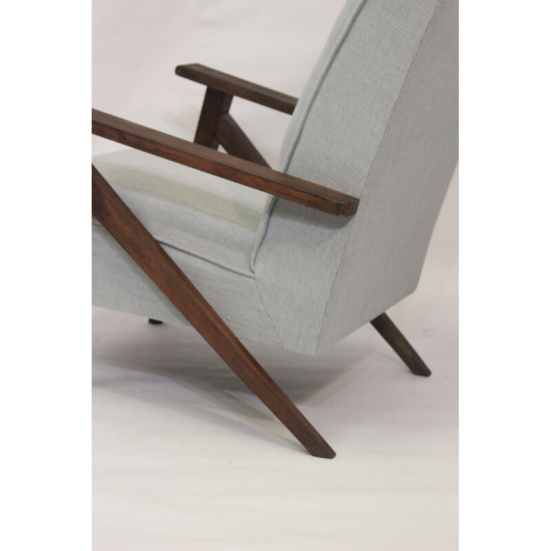 Scandinavian vintage beechwood armchair, 1960