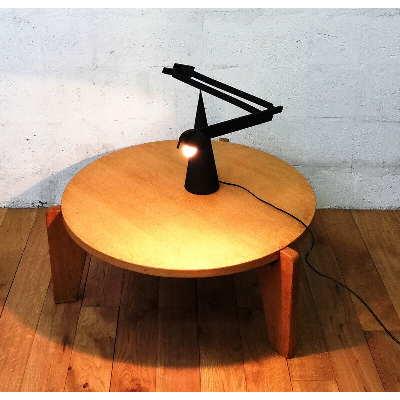Lampe de table vintage 29x20x33 cm en métal argent vieilli - AMP
