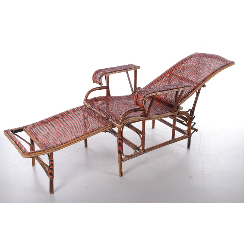 Vintage-Lounge-Sessel aus Rattan und Bambus, 1960