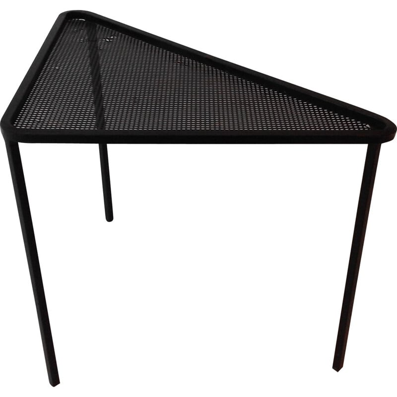 Side table in black steel, Mathieu MATEGOT - 1950s **