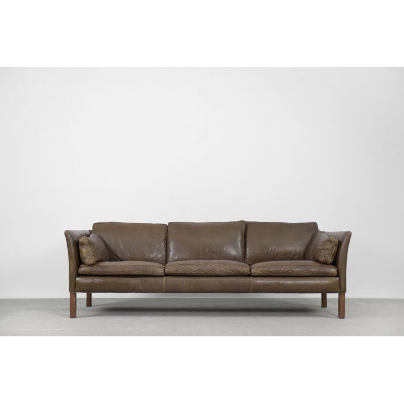 Mid-century leather Cromwell sofa by Arne Norell, 1960s