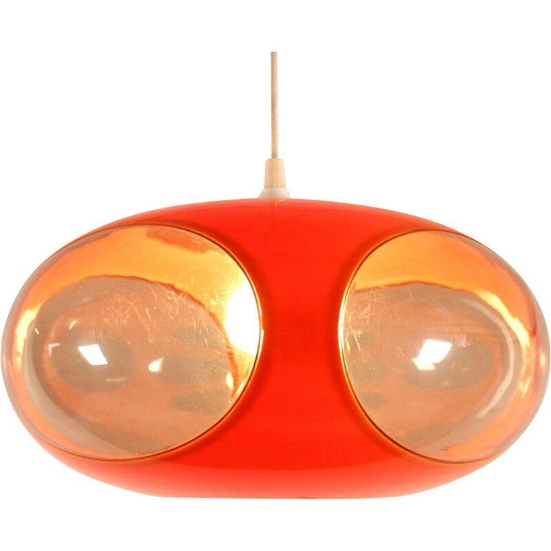 UFO pendant lamp in orange plexi, Luigi COLANI - 1970s