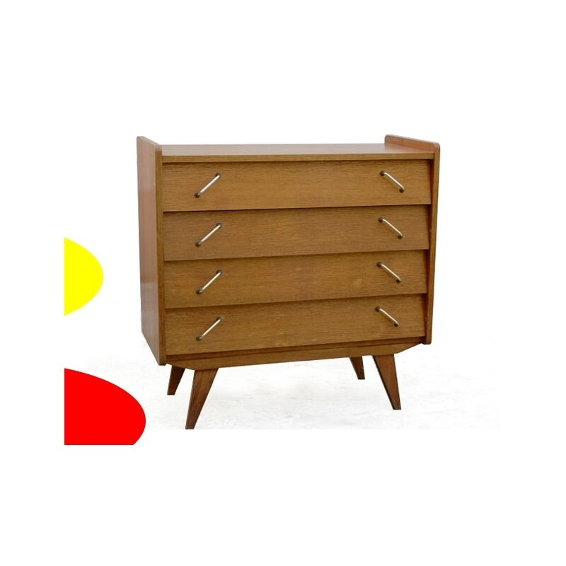 Vintage chest of drawers with compass legs, 1960 