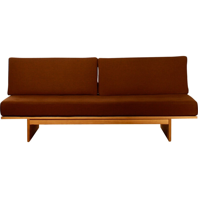 Daybed sofa in oak and wool by Bra BOHAG - 1960s