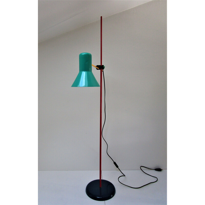 Vintage metal floor lamp in primary colours by Veneta Lumi, 1990s