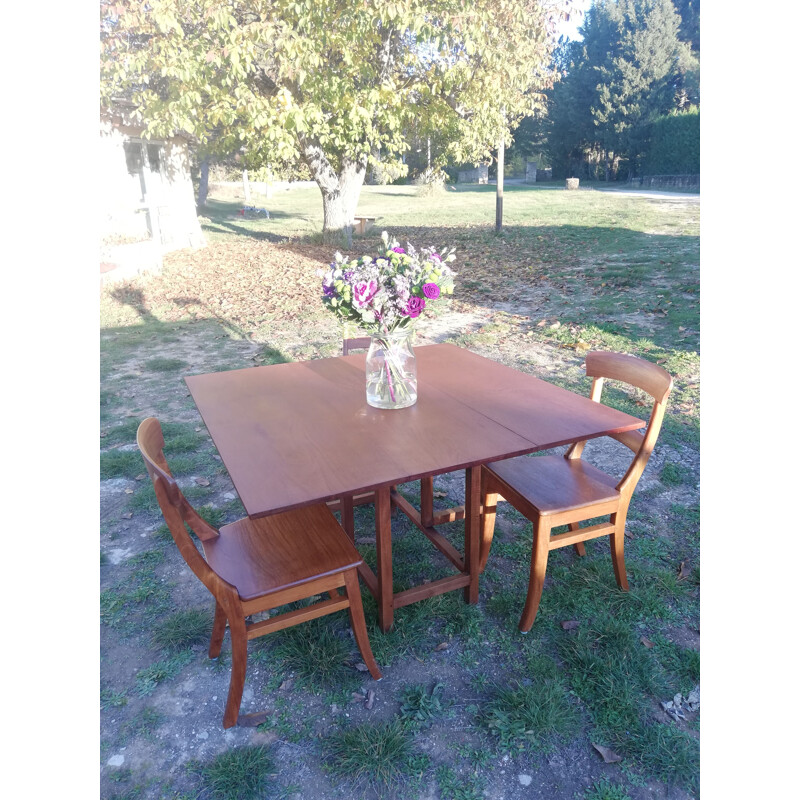 Modular vintage rustic oakwood table