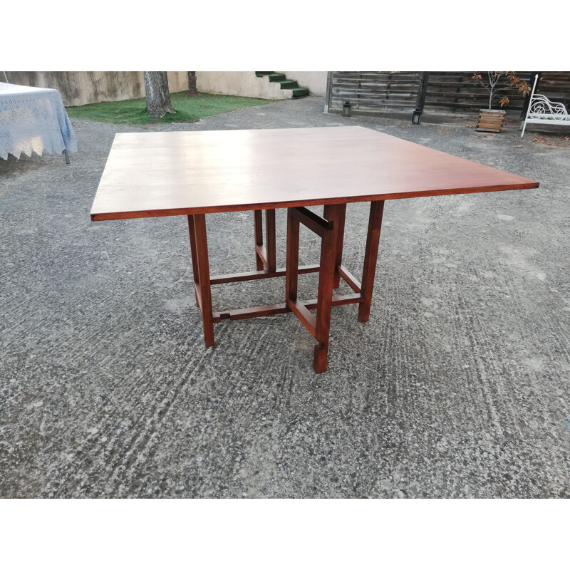 Table rustique modulable vintage en chêne