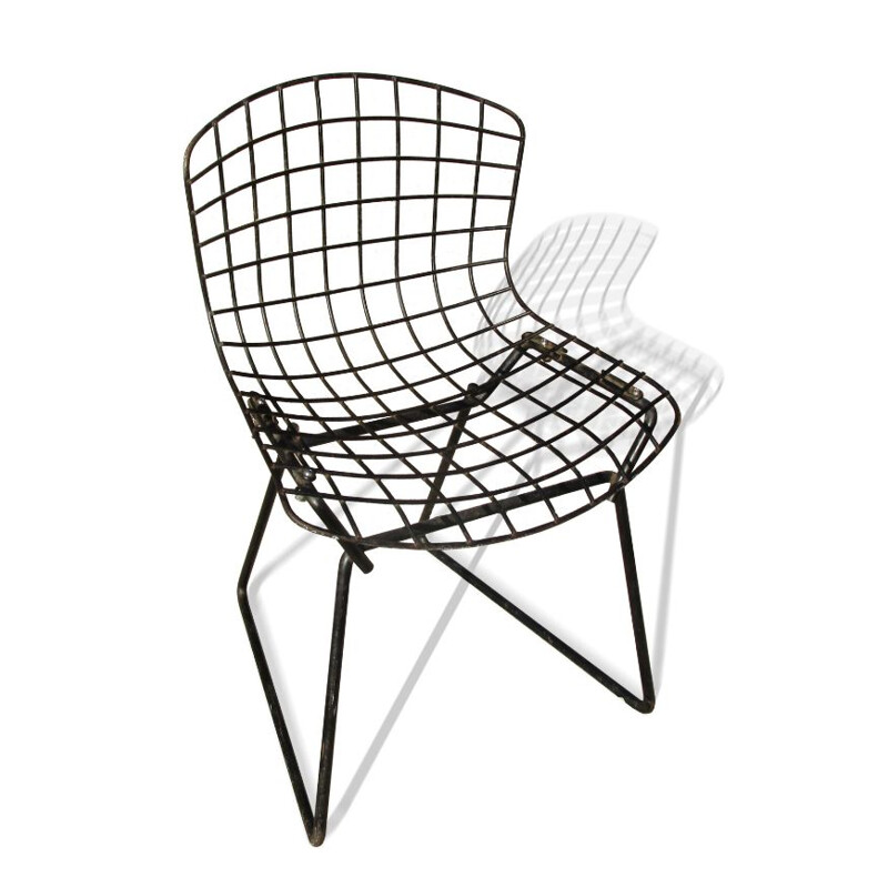 Silla de acero vintage de Harry Bertoia para Knoll International, EE.UU. 1952