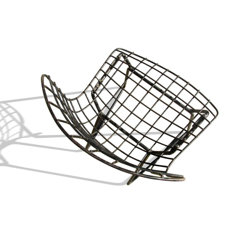 Chaise vintage en acier par Harry Bertoia pour Knoll International, USA 1952