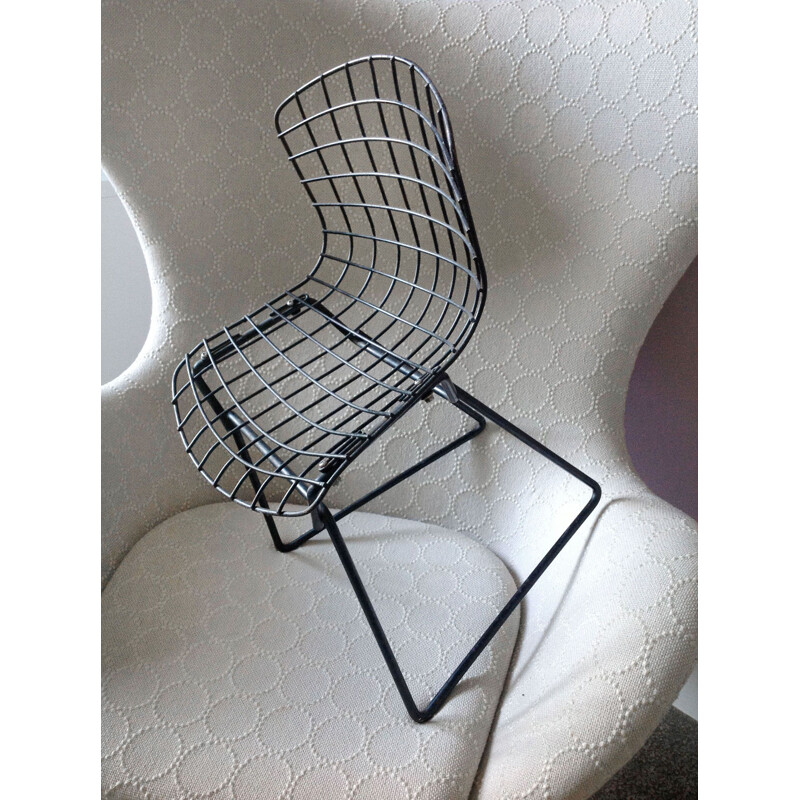 Vintage steel chair by Harry Bertoia for Knoll International, USA 1952