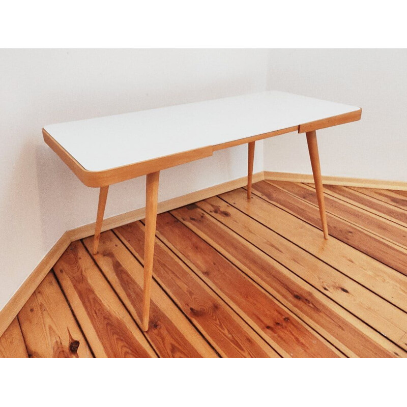 Vintage beech wood coffee table by J.Jiroutek for Cesky Nabytek, Czechoslovakia 1960