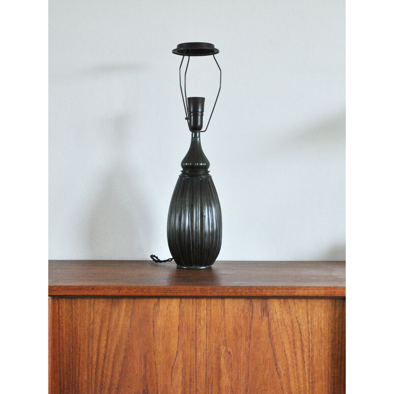 Lámpara de mesa vintage de metal en forma de gota de agua de Just Andersen, Dinamarca