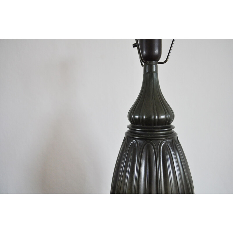 Vintage metal table lamp in the shape of a water drop by Just Andersen, Denmark