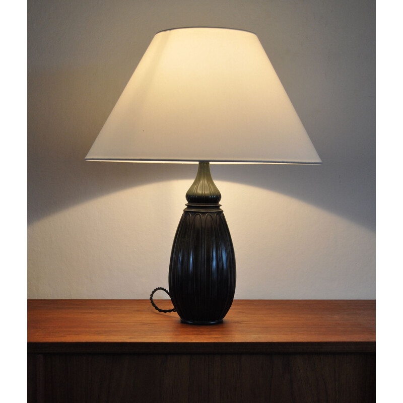 Vintage metal table lamp in the shape of a water drop by Just Andersen, Denmark