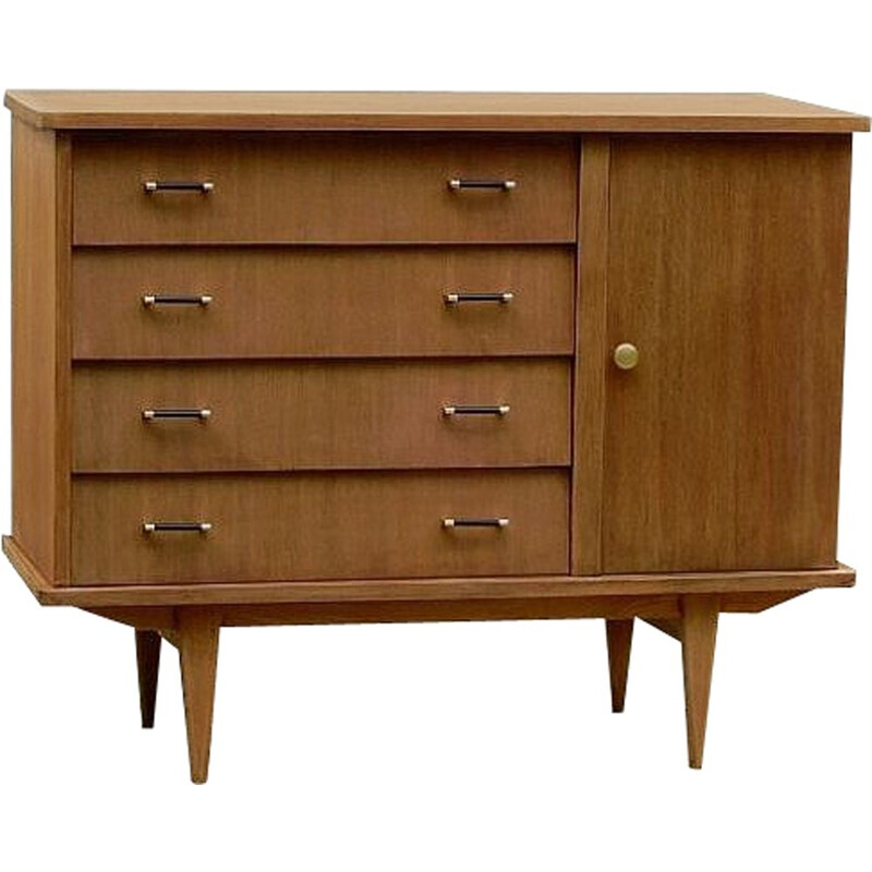 Vintage solid wood chest of drawers, 1950