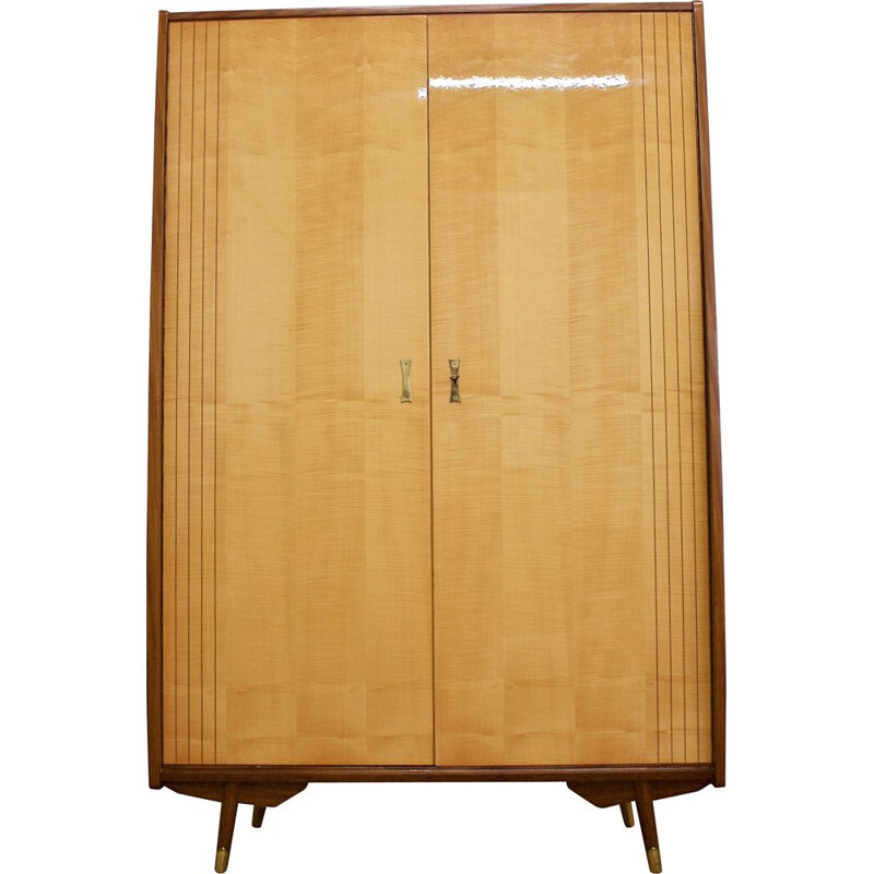 Mid-century Italian maple and teak cabinet, 1950s