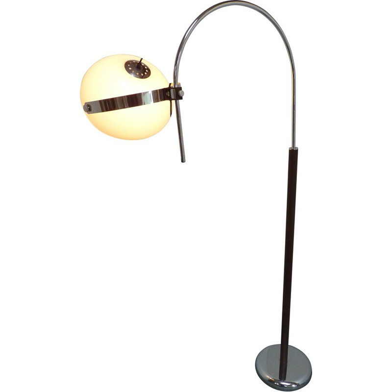 Vintage Arc mushroom floor lamp by Dijkstra lampen, Netherlands 1970s