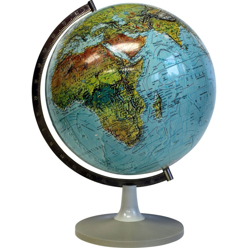 Vintage Earth globe Scan Globe, Denmark 1972