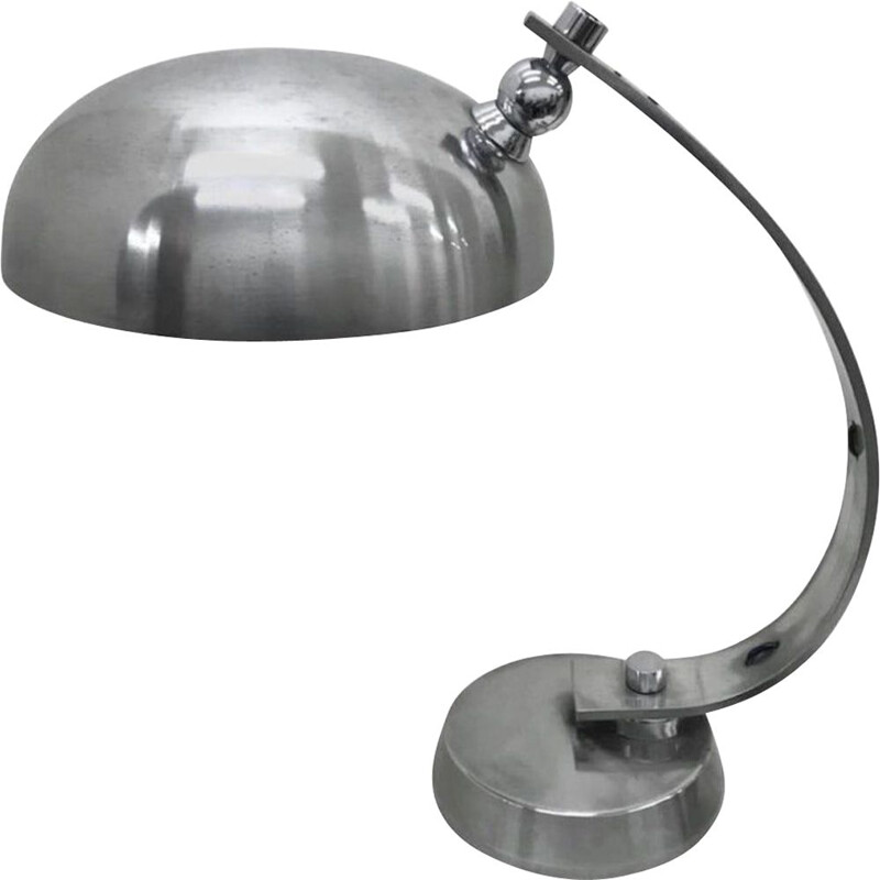 Vintage space age aluminium tafellamp, Italië 1970