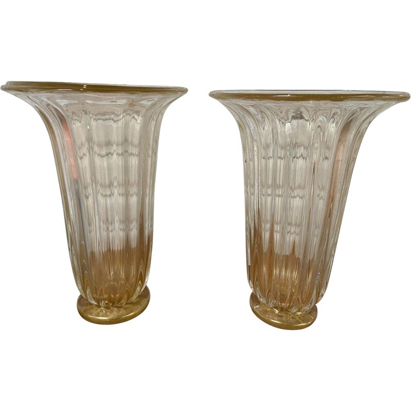 paire de vases vintage - verre