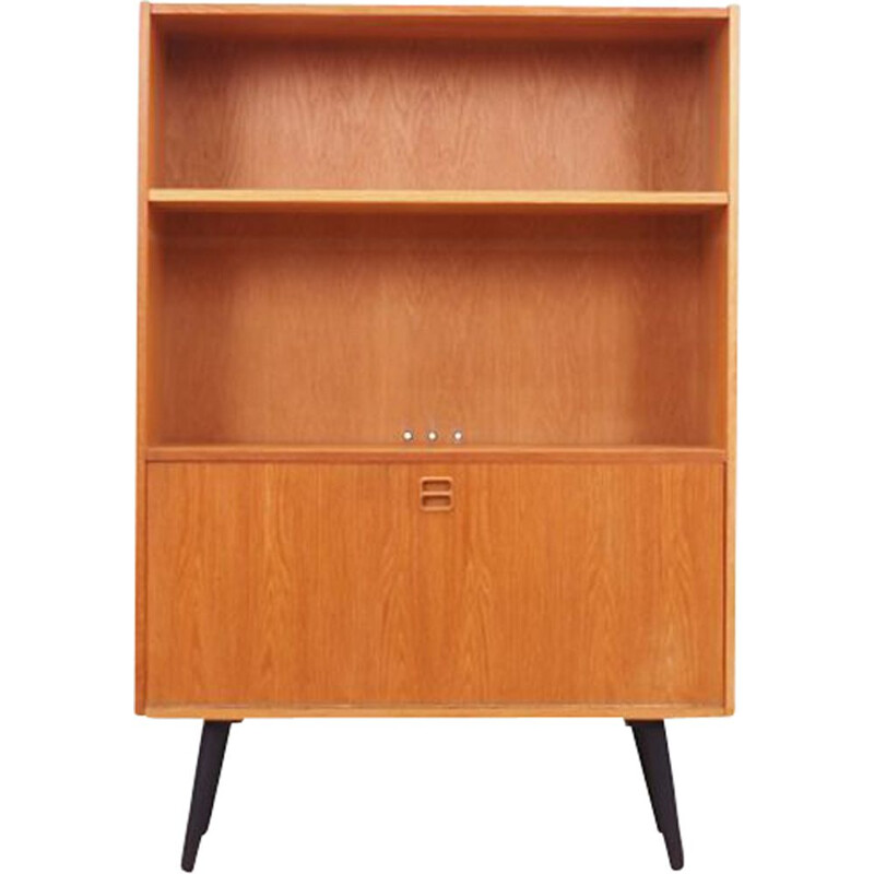 Vintage ash wood bookcase, Denmark 1970