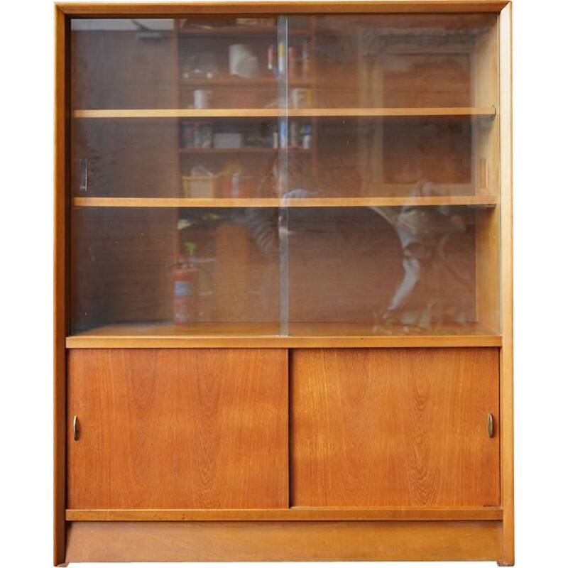 Mid century glass and teak display cabinet by Herbert Gibbs, 1960s