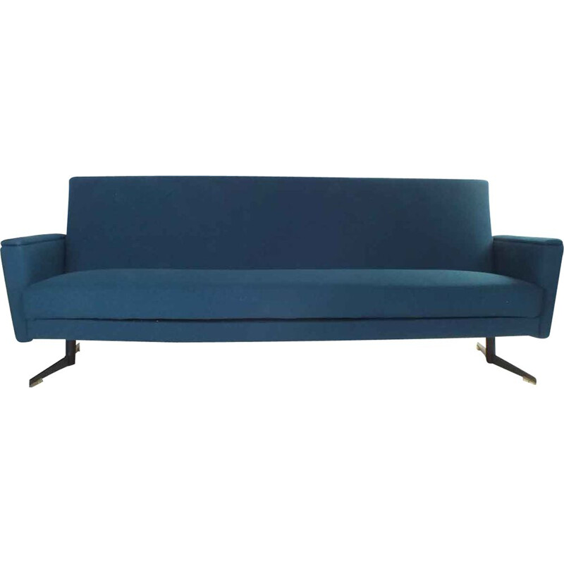 Divano letto vintage color petrolio, 1960