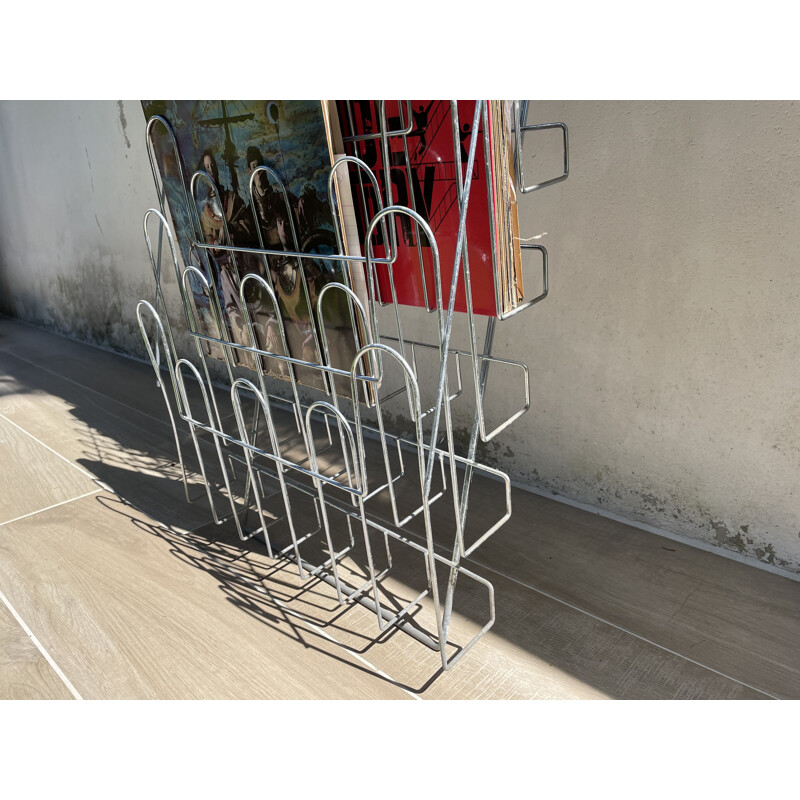 Vintage steel magazine rack