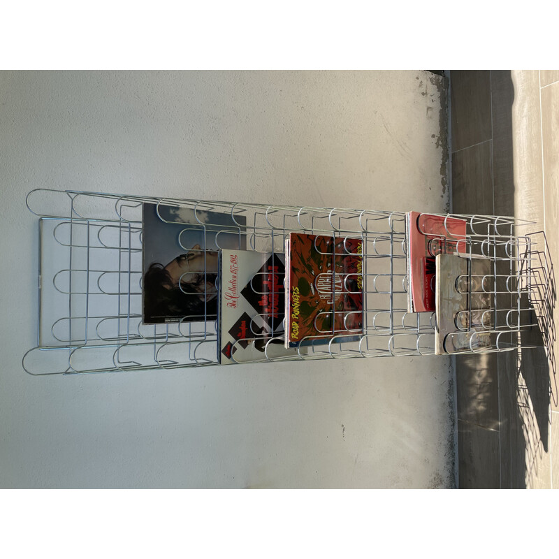 Vintage steel magazine rack