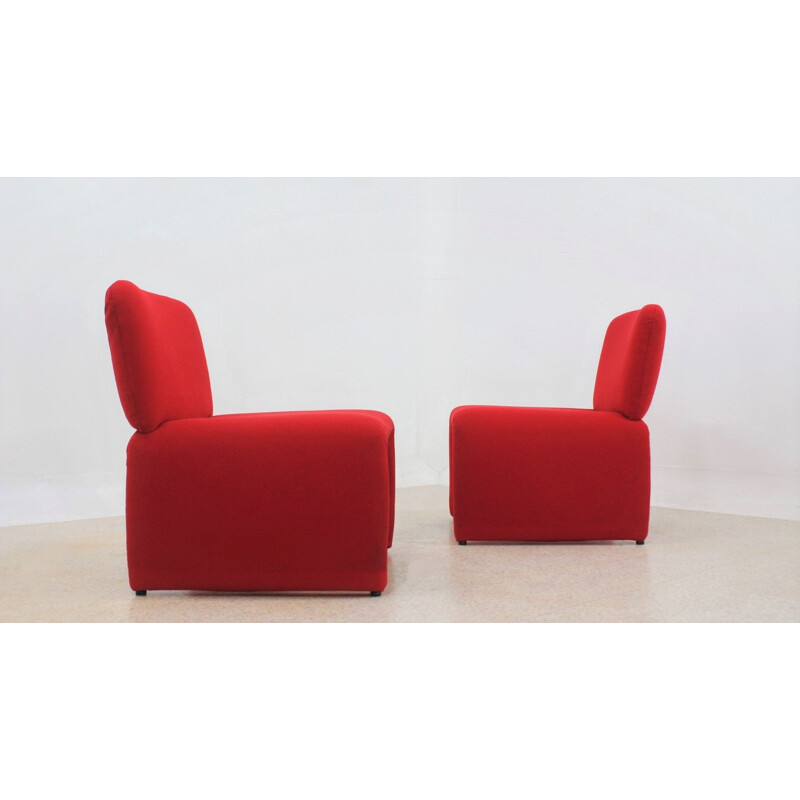 Pair of vintage italian armchairs, 1970s