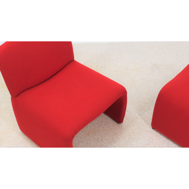 Pair of vintage italian armchairs, 1970s